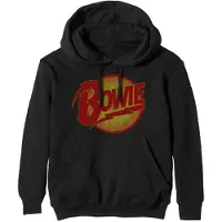 David Bowie Sweat à capuche Bowie Vintage Diamond Dogs Logo Homme Noir - Taille S