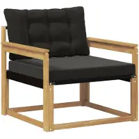 vidaXL Ensemble de canapés d'extérieur en bois d'acacia massif et textilène blanc