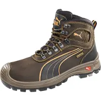 Puma Bottes de sécurité SIERRA NEVADA MID conformes à la norme EN ISO 20345:2011 S3 WR HRO SRC marron taille 36