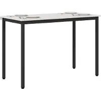 vidaXL Table de salle à manger blanche 110 x 55 x 75 cm Pin massif