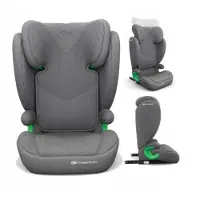 Kinderkraft Siège enfant JUNIOR FIX 2 PLUS, appuie-tête réglable, H-GUARD, SPS, installation ISOFIX et par ceinture, housse respirante AIR FLOW, gris