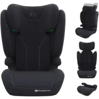 Kinderkraft I-SPARK 2 PLUS – Siège auto i-Size 100–150 cm, rehausseur 2-en-1, 3,5–12 ans, H-GUARD & SPS, appuie-tête réglable sur 10 positions, noir