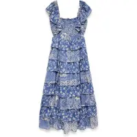 Vero Moda Robe d’été 'VMAmazing' bleu / blanc cassé