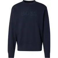 BOSS pour homme. 50567420 Jersey We Logo marino (L), Casuel, Coton, Manche longue, Marine