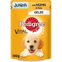 Pedigree Junior sachet 24x100g nourriture humide pour chiots en morceaux gélifiés riche en poulet