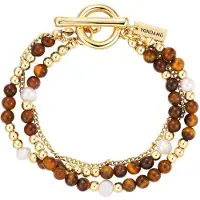 Yokoamii Bracelet marron / jaune d'or / blanc