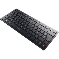 Cherry KW 9200 MINI - Tastatur - kabellos - 2.4 GHz, Bluetooth 5.0 - AZERTY - Französisch - Tastenschalter: SX - Schwarz
