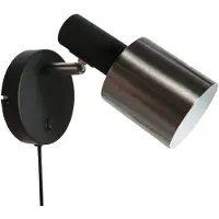 Anne Light & Home Applique murale Fjorgard 4848ZW - Applique murale en métal noir d'un diamètre de 20 cm, orientable et inclinable, de la marque Anne Light Home, au design robuste, pour une utilisation en intérieur