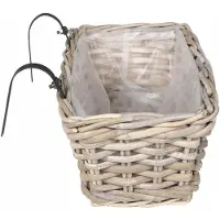vidaXL Panier À Jardinière Suspendu 2 Pcs Gris 48 X 22 X 15 Cm
