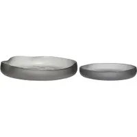 Hubsch Bols Gris (ensemble De 2) | 280601