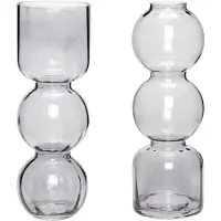 Hubsch Circle Vaces Gris (lot De 2) | 660904
