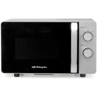 Orbegozo MI 2062 CE, Plan de travail, Four à micro-ondes autonome, 20 l, 700 W, Rotatif, Noir, Argent