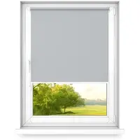 Time4blinds - Store occultant sans perçage, 400x1000mm, Gris Clair de Lune - Gauche