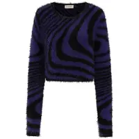 Banned Pull tricoté Gothic de - Daphne Jumper - S - XL - pour Femme - lilas/noir - Taille S