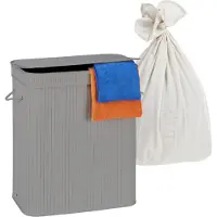 Relaxdays Panier à linge bambou (100 l)
