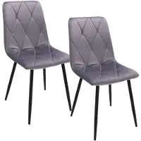 Jumi 2 x chaises PIADO grises (jeu de pieds + vis)