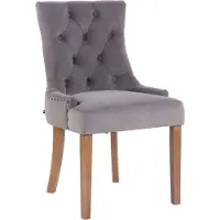 CLP Chaise de salle à manger Aberdeen velours antique-clair