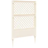 vidaXL Treillis avec piquets Blanc 99 x 6 x 165 cm PP