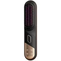 INF Brosse Lissante Sans Fil avec Soin Ionique, Mini Styler Portable Le noir