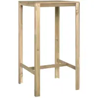 vidaXL Table de bar 60x60x110 cm Bois de pin imprégné