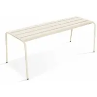 Oviala Banc de jardin en acier ivoire - Palavas