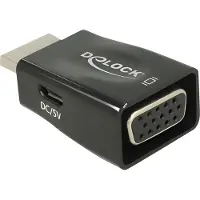 DeLOCK Adaptateur HDMI mâle vers VGA femelle – actif – Full HDrnCet adap
