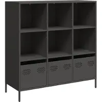 vidaXL Highboard noir 101,5x39x103,5 cm acier