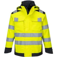Portwest Veste De Pluie Modaflame Arc électrique Couleur : Jaune/marine Taille S -
