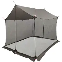 vidaXL Bâche de camping avec parois en filet, marron et gris, 270 x 210 x 210 cm