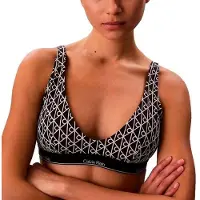 Calvin Klein Lv00q61207 Bralette Bikini Top Noir S Femme