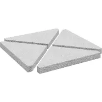 vidaXL Plaques de poids pour parasol 4 pcs. Gris Granit Triangulaire 14 kg
