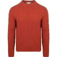 Gant Pullover Crewneck Lambswool Cable Modern Rust