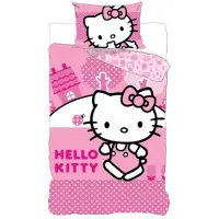 Hello Kitty Ensemble de literie Pink World pour la maternelle 100 × 135 cm, 40 × 60 cm