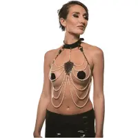 Guilty Pleasure Allure - ensemble collier et chaîne de corps (noir)
