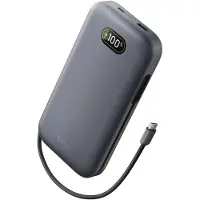 Belkin Batterie Externe Boostcharge 27 000 Mah 240 W Pd Avec Câble Intégré Et Écran - Anthracite