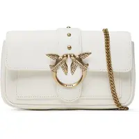Pinko Sac à bandoulière 'Love One Pocket C Vitello Seta' blanc