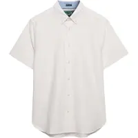 Superdry pour homme. M4011101A Chemise Preppy Oxford blanche (M), Casuel, Coton, Classique, Manche courte