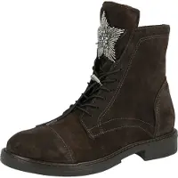 Mjus Bottines à lacets 'FABIA' brun foncé / argent