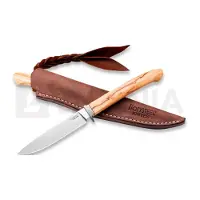 Lionsteel Ago AG1-UL Olive Wood, Titanium Guard, couteau à lame fixe