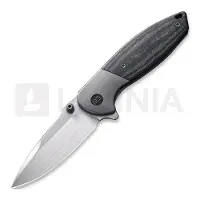 We Knife Nitro Mini, Gray Titanium, Black Micarta Inlay