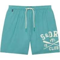 Superdry Printed Logo 16 Swimming Shorts Bleu XL Homme