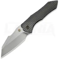 We Knife Couteau pliant High-Fin XL, Diamond Pattern Polished Ti, Satin