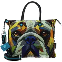 Gabs Cuir sac à main sac à épaule G3 TG Hand Bag Bull - Dog Giallo multicolore