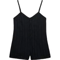 Superdry Lace Cami Playsuit Sleeveless Romper Noir 2XS Femme