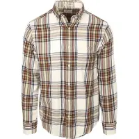 Gant Chemise Flanelle Écru À Carreaux