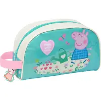 Safta Sac de toilette de voyage Pretty flowers Jaune menthe 26 x 16 x 9 cm