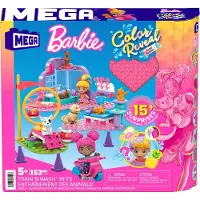 Mattel Mega Construx Barbie Color Reveal Train And Care For Pets