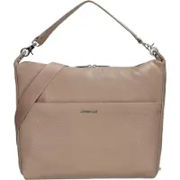 Mandarina Duck Mellow Leather Vertical Hobo Shoulder Bag Marron