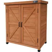 Axi Felix Armoire De Jardin En Bois Marron - 80 X 45 X 93 Cm | Armoire Exterieur, Armoire À Outils Pour Le Jardin Avec Étagère/ Meuble Exterieur