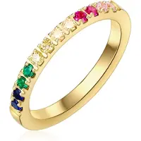 Eastside Bague bleu / jaune d'or / vert / rose / blanc